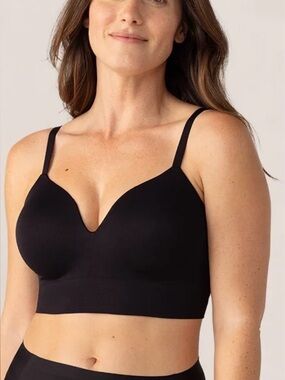Truekind Supportive Comfort Shaping Wireless Bra in Black (L)